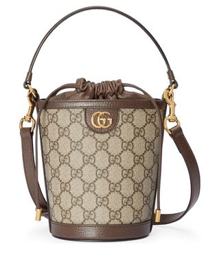 Gucci mini Ophidia bucket bag - Brown