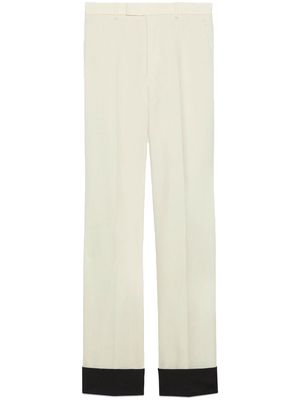Gucci mohair-blend straight-leg trousers - White
