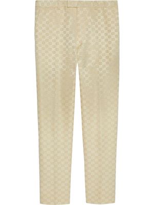 Gucci monogram-pattern tailored trousers - Neutrals