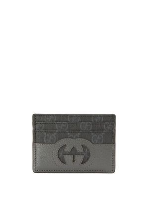 Gucci monogram-print cardholder - Grey