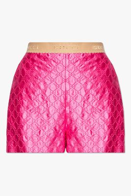 Gucci Monogrammed Silk Shorts