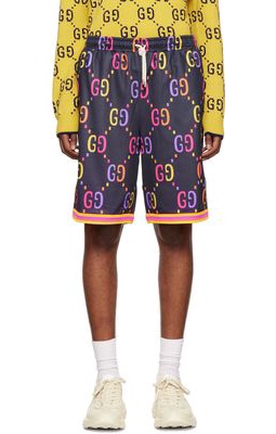 Gucci Navy GG Shorts