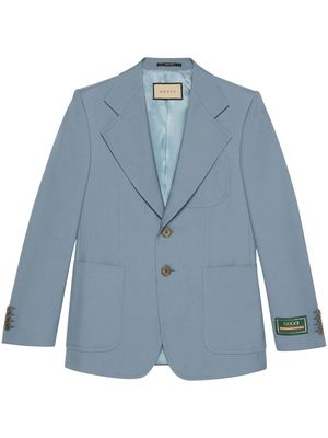 Gucci notched-lapel single-breasted blazer - Blue