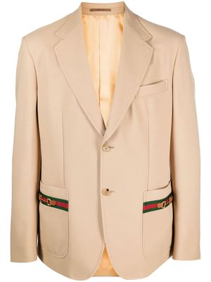 Gucci notched-lapel single-breasted blazer - Neutrals