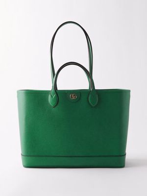 Gucci - Ophidia Medium Grained-leather Tote Bag - Womens - Green