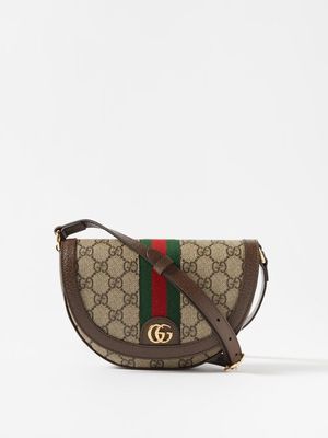 Gucci - Ophidia Mini Gg-jacquard Canvas Cross-body Bag - Womens - Brown Multi