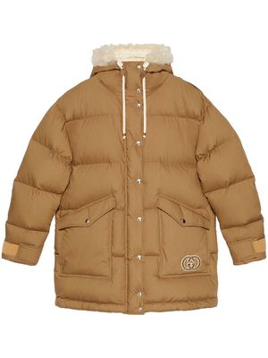 Gucci padded cotton puffer jacket - Neutrals
