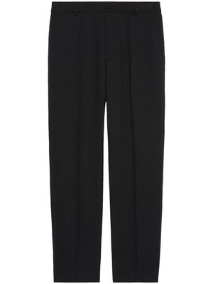 Gucci piped-trim cropped trousers - Black