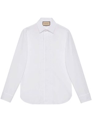 Gucci pleat-front poplin shirt - White