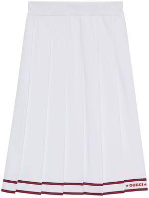 Gucci pleated midi skirt - White