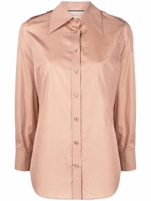 Gucci pointed-collar long-sleeve shirt - Pink