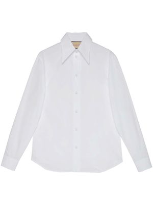 Gucci pointed-collar long-sleeve shirt - White