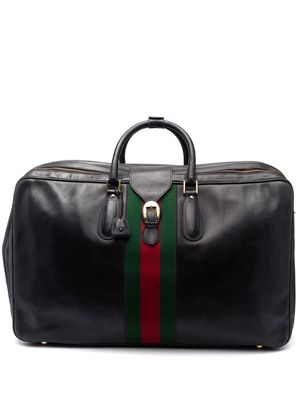 Gucci Pre-Owned 1960s web-stripe detailed travel bag - Black