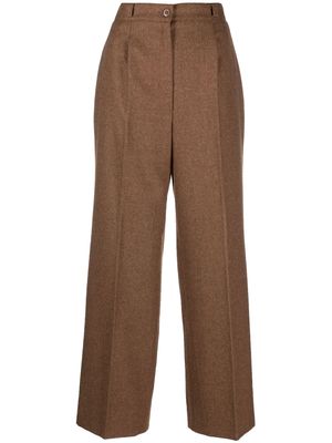 Gucci Pre-Owned 1970s cropped wool trousers - Brown