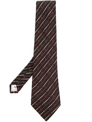 Gucci Pre-Owned 1980s graphic-print silk tie - Brown