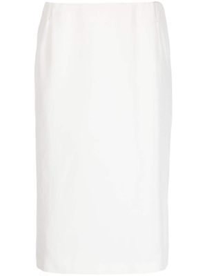 Gucci Pre-Owned 1990-2000 low waist knee-length skirt - White