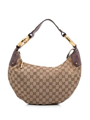 Gucci Pre-Owned 2000-2015 Bamboo line GG Canvas shoulder bag - Brown