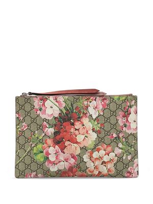 Gucci Pre-Owned 2015-2023 GG Supreme Blooms clutch bag - Brown