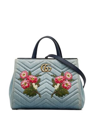 Gucci Pre-Owned 2016-2022 GG Marmont denim handbag - Blue