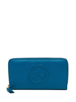 Gucci Pre-Owned 2016-2022 Soho long wallet - Blue