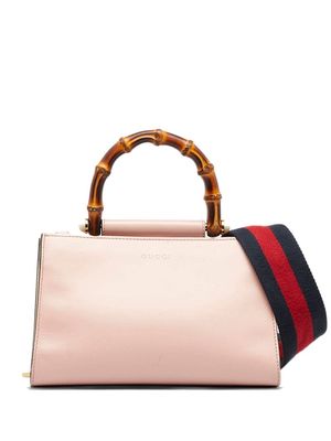 Gucci Pre-Owned 2016-2023 Bamboo mini Nymphaea two-way bag - Pink