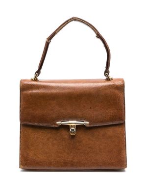 Gucci Pre-Owned barrel fastening flap handbag - Brown