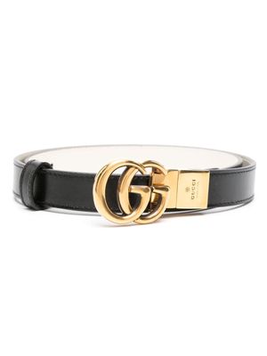 Gucci Pre-Owned GG-buckle reversible leather belt - Blue