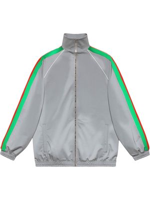 Gucci reflective side stripe track jacket - Silver