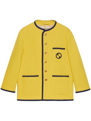 Gucci Retro tweed cardigan - Yellow