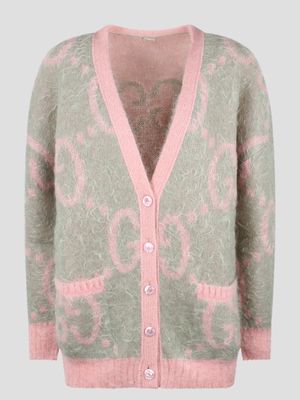 Gucci Reversible Gg Mohair Cardigan