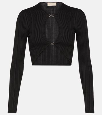 Gucci Ribbed-knit cutout top