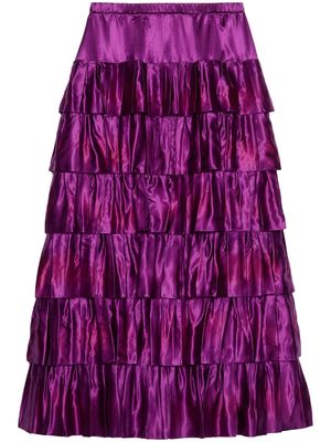 Gucci ruffled midi skirt - Purple