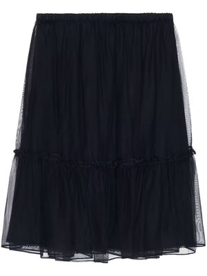 Gucci ruffled silk mini skirt - Black