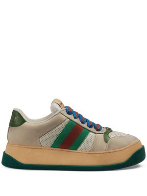 Gucci Screener low-top leather sneakers - Neutrals