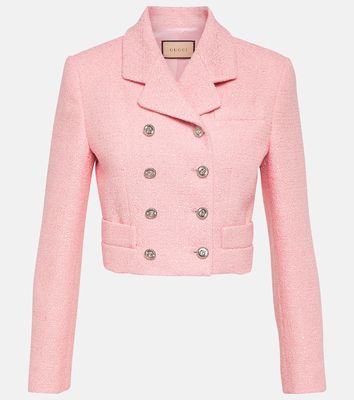 Gucci Sequined cropped tweed jacket