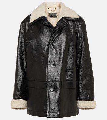Gucci Shearling-lined leather jacket
