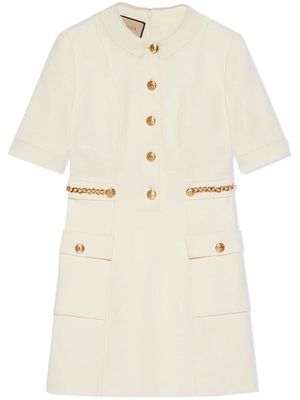 Gucci short-sleeve shift dress - White