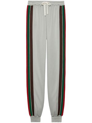 Gucci side-stripe jersey-knit joggings - Grey