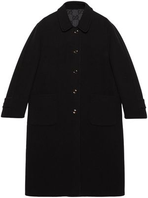 Gucci single-breasted tailored coat - Black