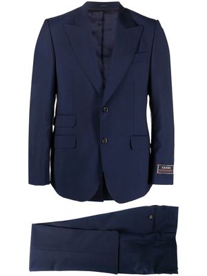Gucci single-breasted wool-blend suit - Blue