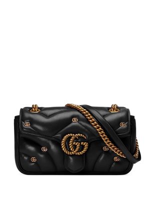 Gucci small GG Marmont leather shoulder bag - Black
