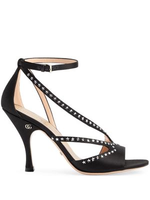 Gucci star-embellished Double G 95mm sandals - Black