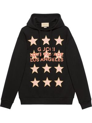 Gucci star-print hoodie - Black