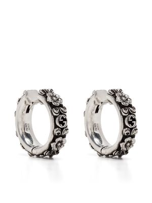 Gucci sterling silver Interlocking G hoop earrings