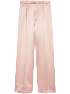 Gucci straight-leg satin trousers - Pink