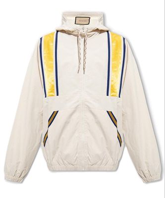 Gucci Striped Detail Hooded Jacket