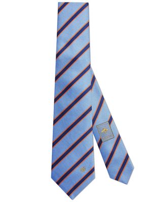 Gucci striped silk tie - Blue