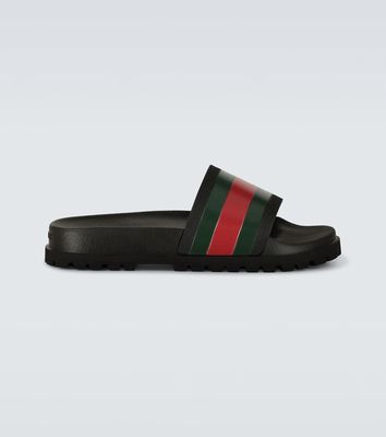 Gucci Striped Web slide sandals