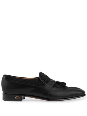 Gucci tassel-trim leather loafers - Black