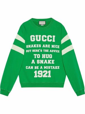 Gucci 'To Hug a Snake' sweatshirt - Green